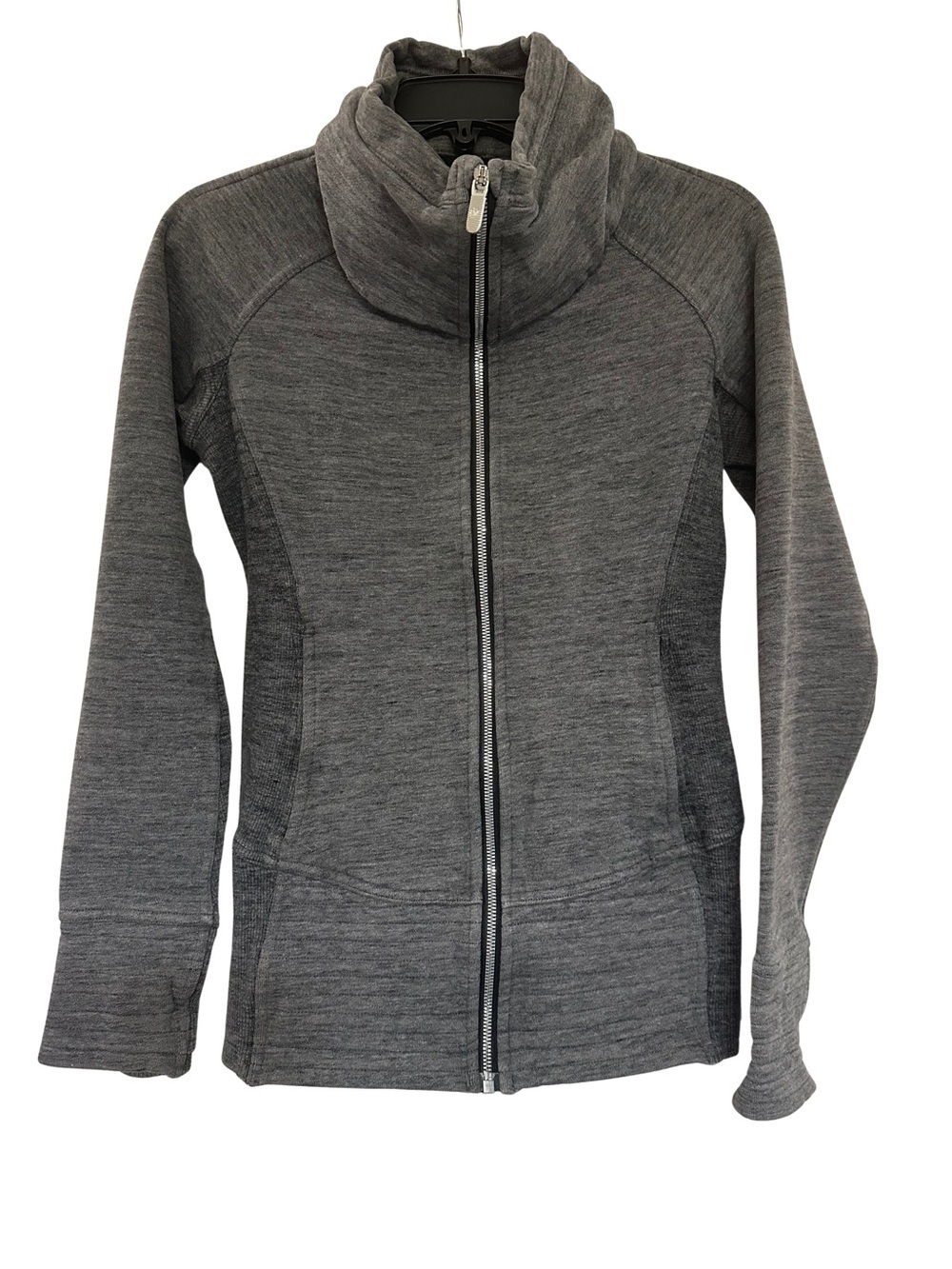 Lululemon Radiant Jacket II Heather Gray full zip sz 4